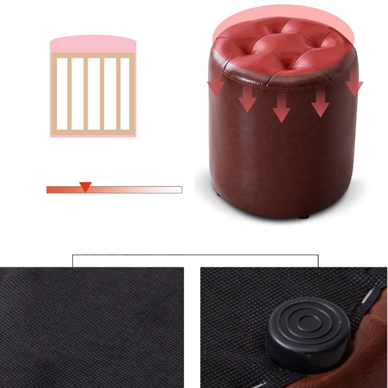 Modern Leather Pouf Water Resistant Round Pouf for Living Room Clearhalo 'furn' 'furn_ottomans_poufs' 'Furniture' 'Living Room Furniture' 'Ottomans & Poufs' 'ottomans_poufs' 1200x1200_330e7d6d-8ebb-4fb0-a98e-181d790f1009