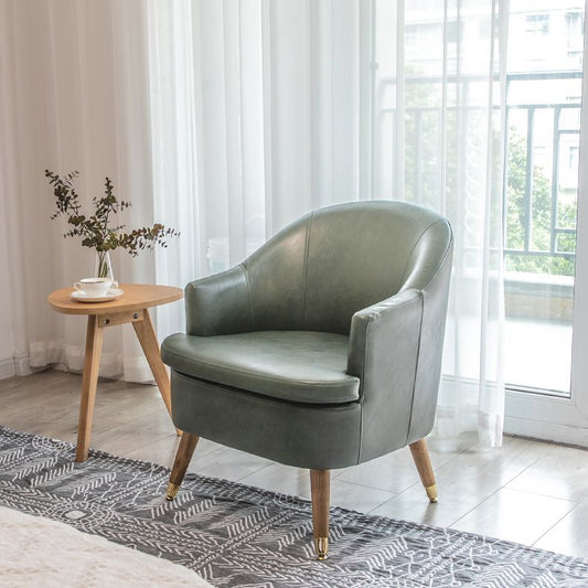 Minimalist Style Upholstered Side Chair Solid Back Arm Single Dining Side Chair for Home Clearhalo ' kitchen&dining_furn' 'Dining Chairs' 'Dining Tables & Seating' 'dining_chair' 'furn' 'furn_dining_chair' 'Furniture' 'furniture_dining_chair' 'Kitchen & Dining Furniture' 'kitchen' 1200x1200_33100ba2-7dce-4da5-939a-1b7e399273ec