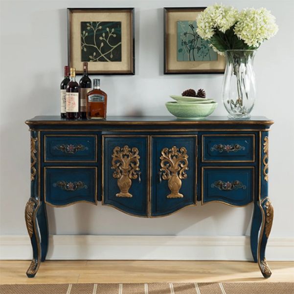 French Country Wooden Console Table Rectangle Console Sofa Table for Hall Clearhalo 'Console Tables' 'console_tables' 'Entry & Mudroom Furniture' 'furn' 'furn_console_tables' 'Furniture' 1200x1200_331162ba-0012-4bd7-95d0-afdccc3382b6