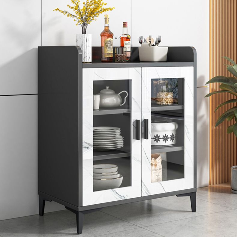 Artificial Wood Dining Room Sideboard Cabinet Modern Credenza with Storage and Drawer Clearhalo 'buffet_sideboard' 'Buffets & Sideboards' 'furn' 'furn_buffet_sideboard' 'Furniture' 'furniture_buffet_sideboard' 'Kitchen & Dining Furniture' 1200x1200_331229e1-f238-4e5c-b395-27273c16d310