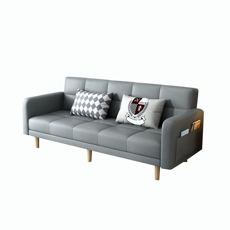 Beige Contemporary Biscuit Back Sofa 25.6"High Square Arm Sofa Clearhalo 'furn' 'furn_sofas' 'Furniture' 'furniture_sofas' 'kitchen' 'kitchen_sofas' 'Living Room Furniture' 'Sofa' 'sofas' 1200x1200_33143198-e53e-4d67-bac8-1546da3aad7f