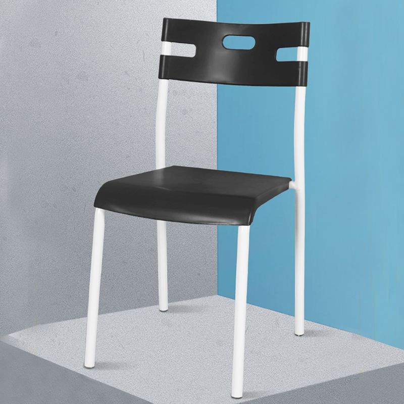 Minimalist Style Colorful Plastic Dining Armless Chair Open Back Dining Side Chair Clearhalo ' kitchen&dining_furn' 'Dining Chairs' 'Dining Tables & Seating' 'dining_chair' 'furn' 'furn_dining_chair' 'Furniture' 'furniture_dining_chair' 'Kitchen & Dining Furniture' 'kitchen' 1200x1200_3314c8d9-4121-4210-ae43-573d92b78b67