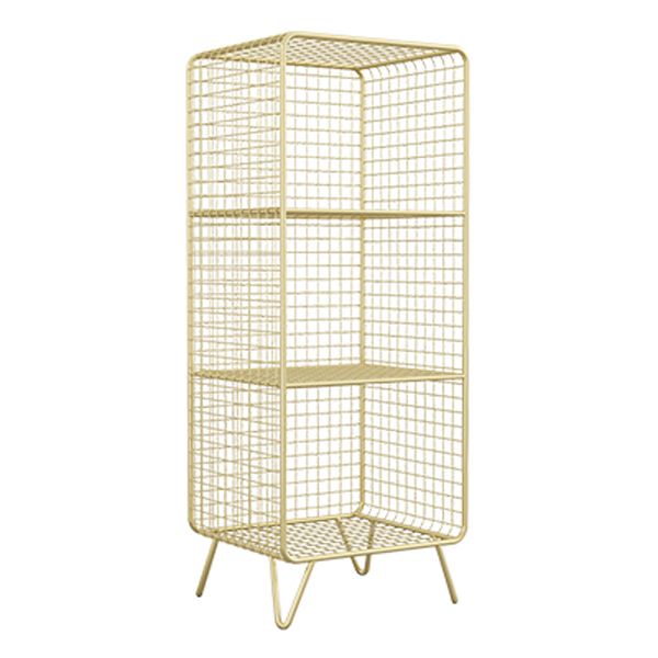 Modern Metal Standard Bookshelf Gold and Black Iron Closed Back Bookshelf Clearhalo 'Bookcases' 'furn' 'furn_bookcases' 'Furniture' 'furniture_bookcases' 'kitchen' 'kitchen_bookcases' 'Living Room Furniture' 'Office Furniture' 1200x1200_331536d9-154d-4953-aceb-6285fd9ca81d