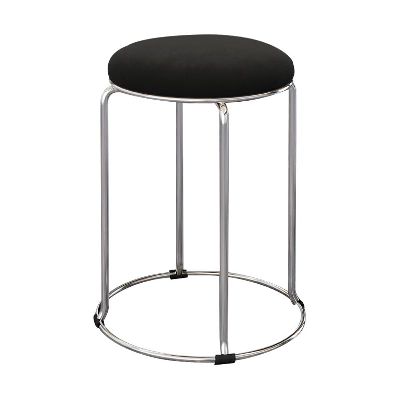 Contemporary Standard Ottoman Velvet Scratch Resistant Whole Colored Round Ottoman Clearhalo 'furn' 'furn_ottomans_poufs' 'Furniture' 'Living Room Furniture' 'Ottomans & Poufs' 'ottomans_poufs' 1200x1200_3315f6bc-d080-4b29-90cf-d3076e8bec4a