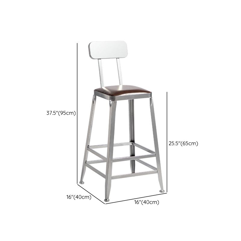 Metal Dining Stools Contemporary Armless Faux Leathe Bar Stools Clearhalo 'Bar Furniture' 'Bar Stools' 'bar_stools' 'furn' 'furn_bar_stools' 'Furniture' 'Kitchen & Dining Furniture' 1200x1200_3316d405-603b-44cb-83a0-c5c05e026b66