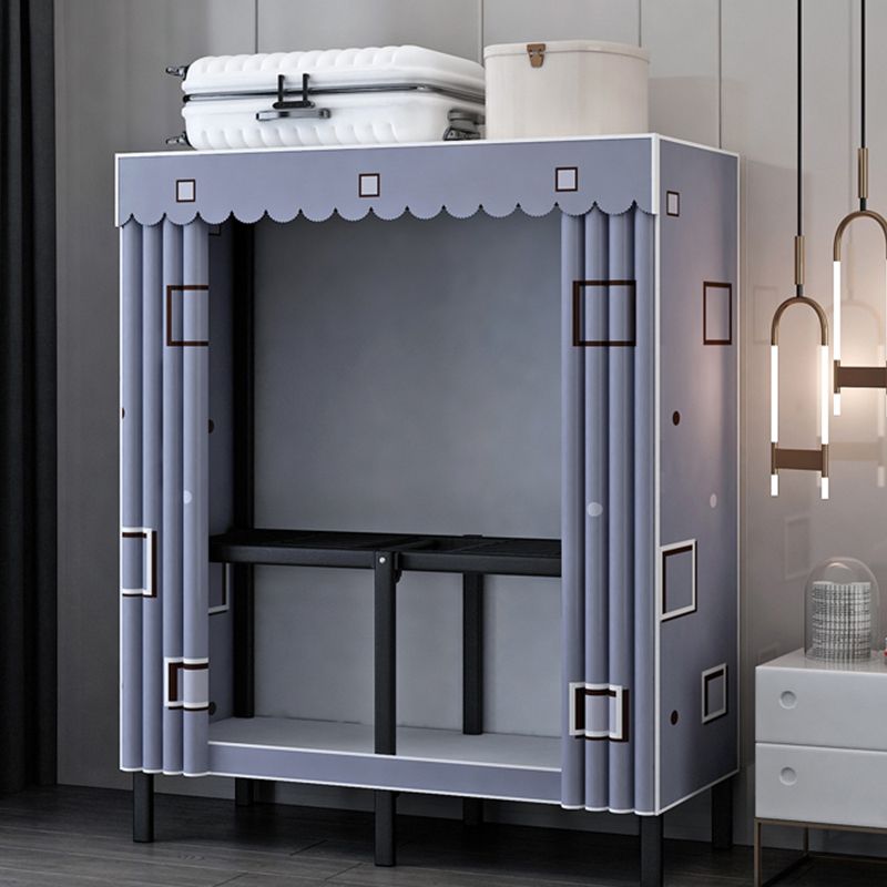 Zeitgenössische Garderobe Armoire mit Regalen Stahlgarderobe Schrank