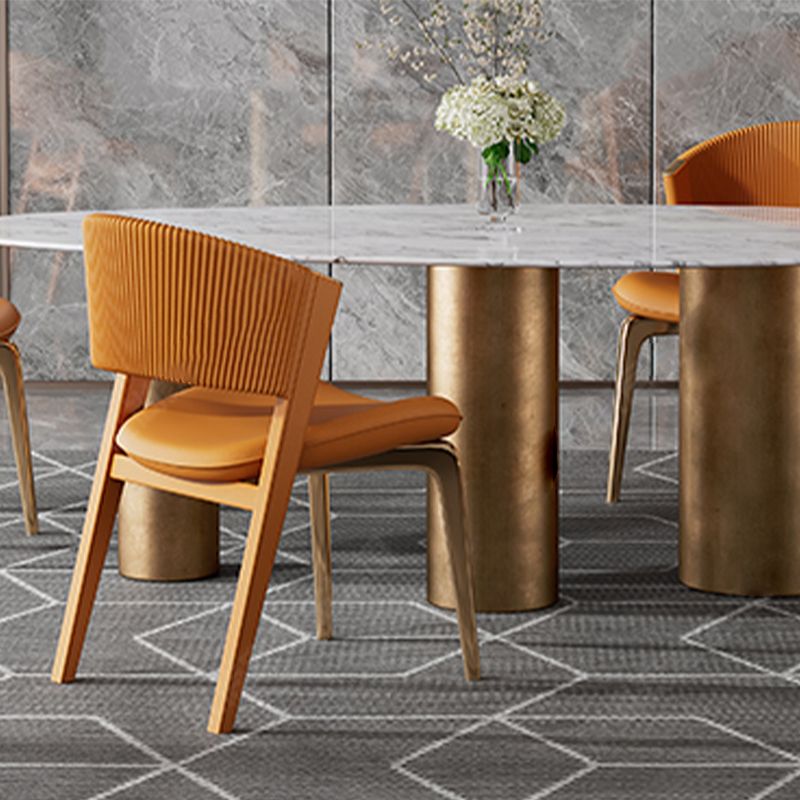 Contemporary Style Open Back Chair Dining Armless Metal Chairs for Kitchen Clearhalo 'Dining Chairs' 'Dining Tables & Seating' 'dining_chair' 'furn' 'furn_dining_chair' 'Furniture' 'furniture_dining_chair' 'Kitchen & Dining Furniture' 1200x1200_33177942-1264-4c5f-acb9-ac57e1a88c28