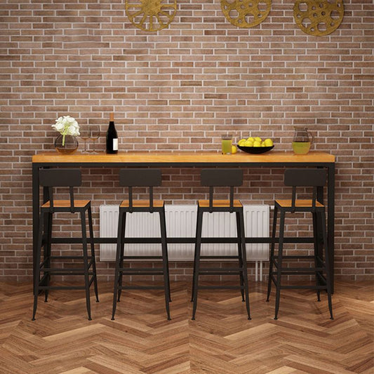 ソリッドウッドバーテー​​ブルバーの高さコンテンポラリーバーの高さパブテーブル屋内