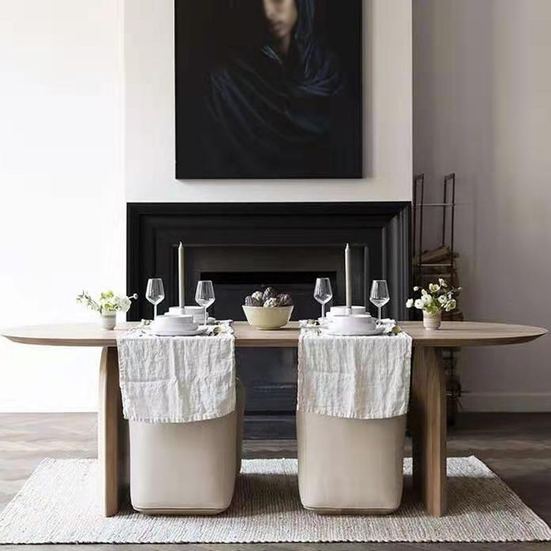 Simplicity Double Pedestal Table Oval Solid Pinewood Dining Table Clearhalo ' dining_table' 'Dining Tables & Seating' 'Dining Tables' 'furn' 'furn_dining_table' 'Furniture' 'furniture_dining_table' 'Kitchen & Dining Furniture' 'kitchen&dining_furn' 'kitchen' 'kitchen_dining_table' 1200x1200_3318978e-e4c6-449b-af75-03a43fedbccd