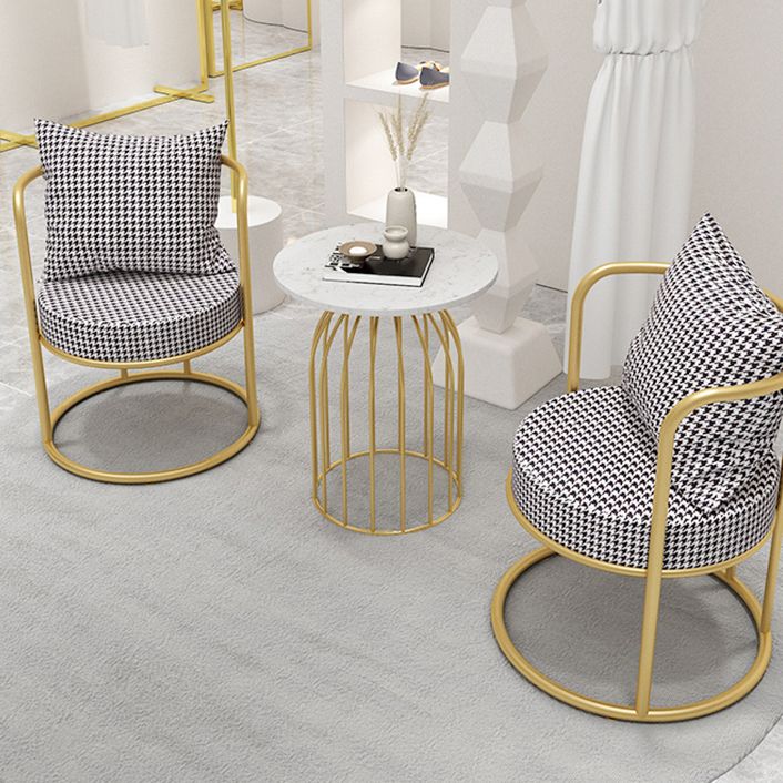 Scandinavian Style Linen Fabric Dining Chair Open Back Single Dining Side Chair Clearhalo ' kitchen&dining_furn' 'Dining Chairs' 'Dining Tables & Seating' 'dining_chair' 'furn' 'furn_dining_chair' 'Furniture' 'furniture_dining_chair' 'Kitchen & Dining Furniture' 'kitchen' 1200x1200_3318c441-5ac5-4837-8121-c6ffd09caf9f