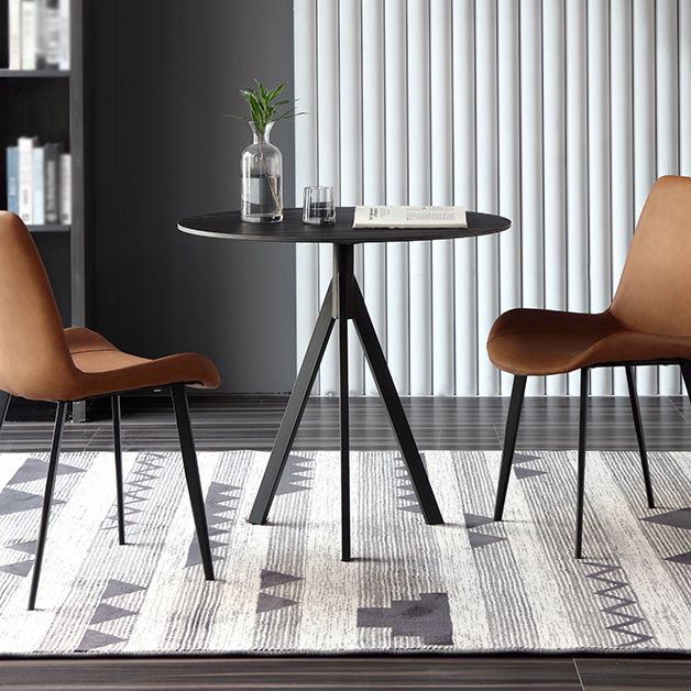 Modern Style Sintered Stone Dining Table Black Round Table with 3 Legs Clearhalo ' dining_table' 'Dining Tables & Seating' 'Dining Tables' 'furn' 'furn_dining_table' 'Furniture' 'furniture_dining_table' 'Kitchen & Dining Furniture' 'kitchen&dining_furn' 'kitchen' 'kitchen_dining_table' 1200x1200_33196540-81f1-491f-9e59-a6ffc5d97aee