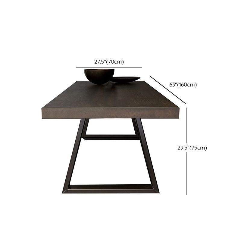 Wooden Table Medieval Modern Style Simple Family Rectangular Dining Table Clearhalo 'Dining Tables & Seating' 'Dining Tables' 'dining_table' 'furn' 'furn_dining_table' 'Furniture' 'Kitchen & Dining Furniture' 1200x1200_331a50d7-0b5e-4987-8091-1c116339d42e