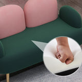 Sofá de alta declaración curva contemporánea 32.67 "Sofá de alta declaración en verde