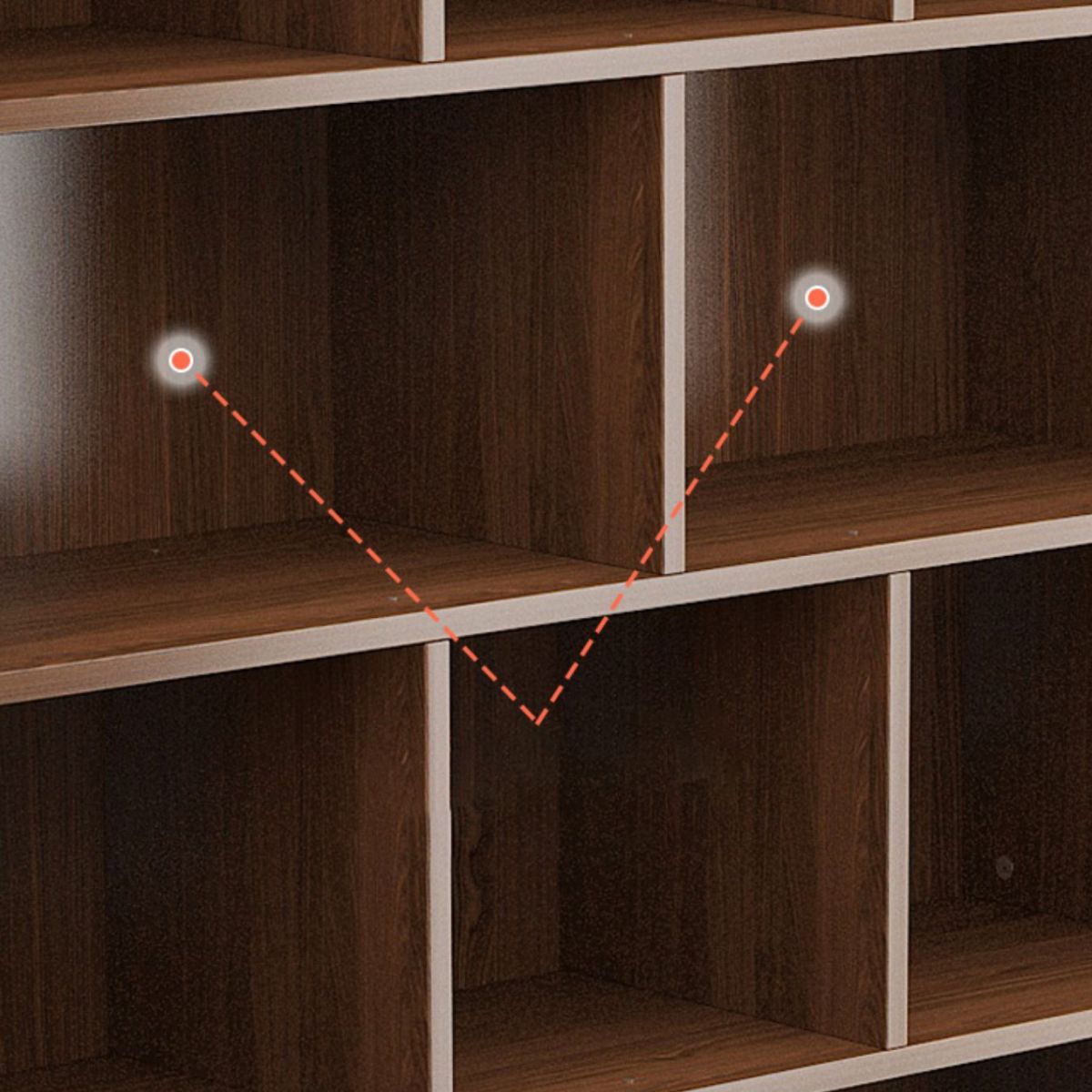 Modern Style Bookshelf Engineer Wood Closed Back Bookcase for Home Office