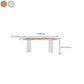 Glossy Beige Dinette Table with Double Pedestal Modern Dining Table for Home Clearhalo 'Dining Tables & Seating' 'Dining Tables' 'dining_table' 'furn' 'furn_dining_table' 'Furniture' 'Kitchen & Dining Furniture' 1200x1200_331c3099-a0e8-499b-91ff-ec484681bfa8