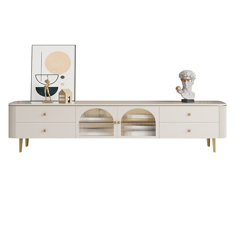 Modern TV Console Stone Media Console Enclosed Storage Console with Drawers Clearhalo 'furn' 'furn_tv_stands_entertainment_centers' 'Furniture' 'Living Room Furniture' 'TV Stands & Entertainment Centers' 'TV Stands & Media Storage Furniture' 'tv_stands_entertainment_centers' 1200x1200_331d07c9-26df-44c5-9358-5e078c77209f