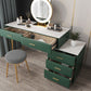 Genuine Leather Vanity Table in Green Luxurious Stone Top Makeup Desk Clearhalo 'Bedroom Furniture' 'furn' 'furn_makeup_vanities' 'Furniture' 'Makeup Vanities' 'makeup_vanities' 1200x1200_331e799c-278b-46c1-8b38-d0470434071c