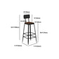 Industrial Square Footrest Counter Chair Metal Low Back Counter and Bar Stool