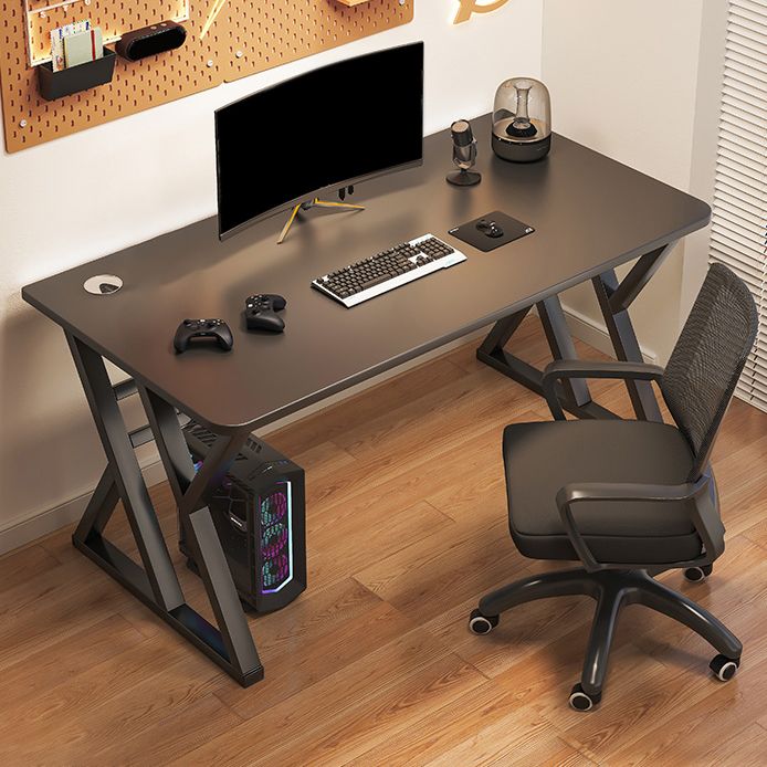 Rectangular Industrial Gaming Desk Antique Finish Computer Desk with Metal Legs Clearhalo 'furn' 'furn_office_desk' 'Furniture' 'Office Desks' 'Office Furniture' 'office_desk' 1200x1200_332252ee-a69c-41f2-8b0d-bc44bd1f5125