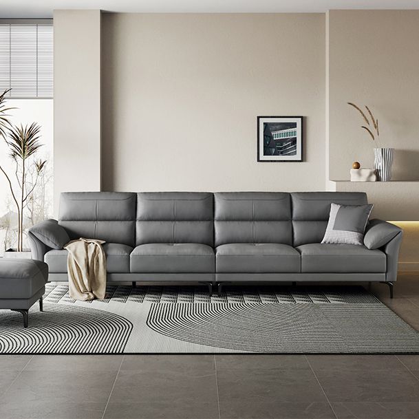 34"H Mission Craftsman Sectional Sofa Genuine Leather Sleeper Sectional Clearhalo 'furn' 'furn_sectionals' 'Furniture' 'Living Room Furniture' 'Sectionals' 1200x1200_33228b9a-6f2f-4b2f-81db-b06b05f3564c