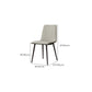 Modern Style Dining Chair Leather Low Back Side Chair for Dining Room