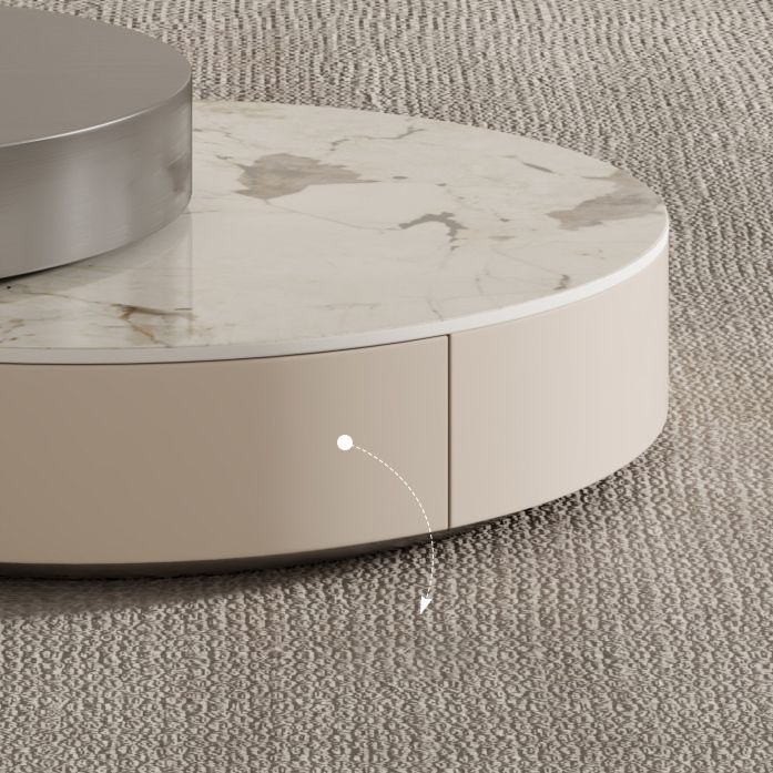 Block and Drum Contemporary Slate BlockHome Coffee Or End Table with Drawers