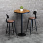 Industrial Solid Wood Bar Table Black and Metal Base Bar Table Clearhalo 'Bar Furniture' 'Bar Tables' 'bar_tables' 'furn' 'furn_bar_tables' 'Furniture' 'Kitchen & Dining Furniture' 1200x1200_3323b98f-23be-4cfc-bd6d-758fb167f1cc