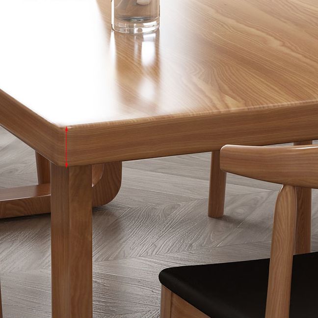 Modern 1/4/7 Pieces Rectangle Dining Table Set Simple Pine Wood Dinette Set Clearhalo 'Dining Room Sets' 'Dining Tables & Seating' 'dining_room_set' 'furn' 'furn_dining_room_set' 'Furniture' 'furniture_dining_room_set' 'Kitchen & Dining Furniture' 'kitchen&dining_furn' 'kitchen' 1200x1200_3323f60a-4b77-4751-b653-08f7a4866065