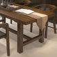 Industrieller Dinette-Tisch, rechteckiger Esstisch aus massivem Holz in Braun