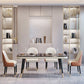 Rectangle Traditional Luxury Dining Table 4 Black Solid Wood Legs Table for Dining Room Clearhalo ' dining_table' 'Dining Tables & Seating' 'Dining Tables' 'furn' 'furn_dining_table' 'Furniture' 'furniture_dining_table' 'Kitchen & Dining Furniture' 'kitchen&dining_furn' 'kitchen' 'kitchen_dining_table' 1200x1200_3324674d-2a16-4200-b0cd-880310c3f61b