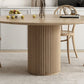 Modern Round Dining Table Pine Solid Wood Pedestal Dining Table in Natural Clearhalo 'Dining Tables & Seating' 'Dining Tables' 'dining_table' 'furn' 'furn_dining_table' 'Furniture' 'furniture_dining_table' 'Kitchen & Dining Furniture' 1200x1200_33256f3b-d9dc-4398-9312-fbc9202afe2f