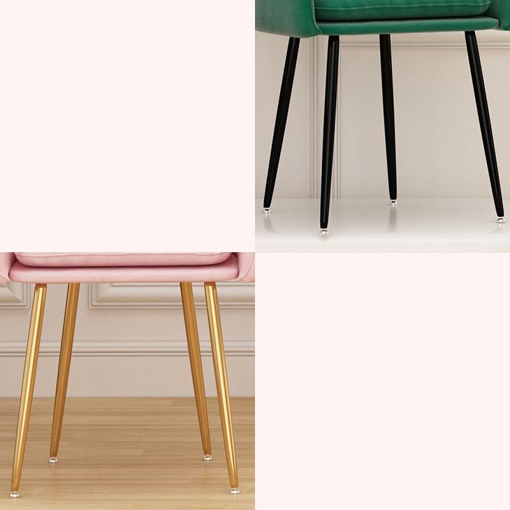 Scandinavian Dining Arm Chair Solid Back Chair with Metal Legs for Home Use Clearhalo ' kitchen&dining_furn' 'Dining Chairs' 'Dining Tables & Seating' 'dining_chair' 'furn' 'furn_dining_chair' 'Furniture' 'furniture_dining_chair' 'Kitchen & Dining Furniture' 'kitchen' 1200x1200_3325cad3-d68c-4f20-a549-27abaaed4793