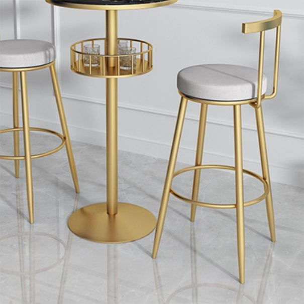 Glam Stone Bar Table Set 1/3 Pieces Round Counter Table for Indoor Clearhalo 'Bar Furniture' 'furn' 'furn_home_bar_bar_sets' 'Furniture' 'Home Bars & Bar Sets' 'home_bar_bar_sets' 'Kitchen & Dining Furniture' 1200x1200_33263e98-14db-4243-88c0-1298b233ab7b