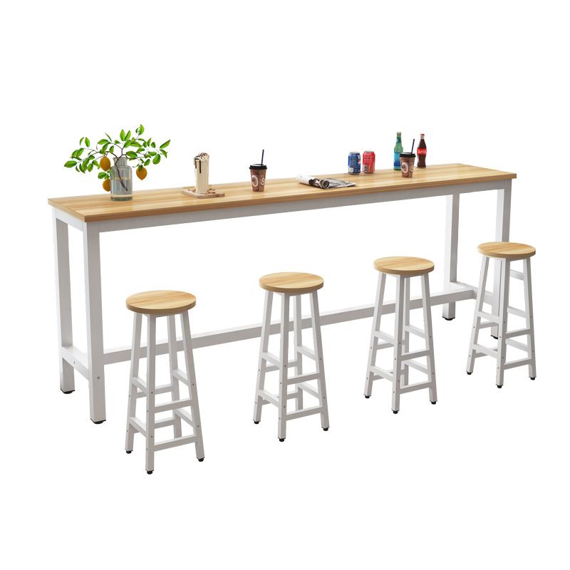 Modern Style 1/4/5 Pieces Wood Rectangular Bar Table Set for Dining Room Clearhalo 'Bar Furniture' 'furn' 'furn_home_bar_bar_sets' 'Furniture' 'Home Bars & Bar Sets' 'home_bar_bar_sets' 'Kitchen & Dining Furniture' 1200x1200_3327d3a8-575b-4814-afcf-9f4b5e1b1312