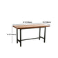 Industrial Rectangle Bar Table Pine Wood Bar Table with Trestle Base in Black