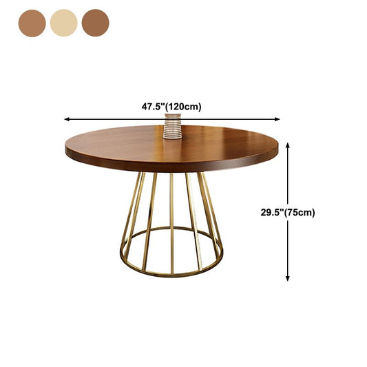 Contemporary Round Wood Table Standard Height Dining Table with Pedestal Base Clearhalo ' dining_table' 'Dining Tables & Seating' 'Dining Tables' 'furn' 'furn_dining_table' 'Furniture' 'furniture_dining_table' 'Kitchen & Dining Furniture' 'kitchen&dining_furn' 'kitchen' 'kitchen_dining_table' 1200x1200_332c1002-e6fb-4315-a484-37c85ba58e66