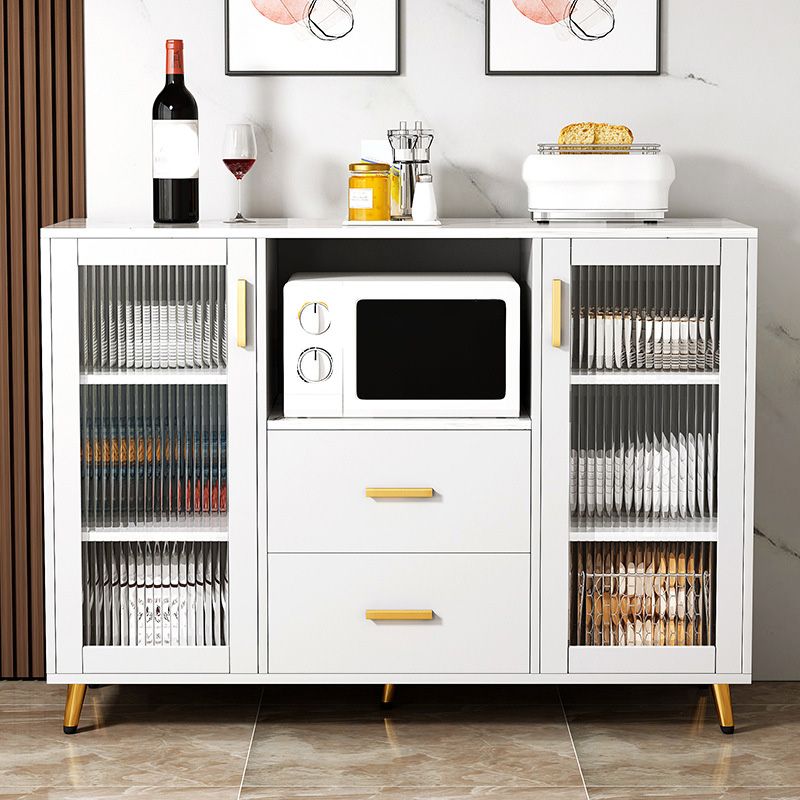 Modern Style Dining Server 2-drawer Sideboard Table with Open Storage Clearhalo 'buffet_sideboard' 'Buffets & Sideboards' 'furn' 'furn_buffet_sideboard' 'Furniture' 'Kitchen & Dining Furniture' 1200x1200_332c30ce-c186-47e3-89b4-f44e1e680e85