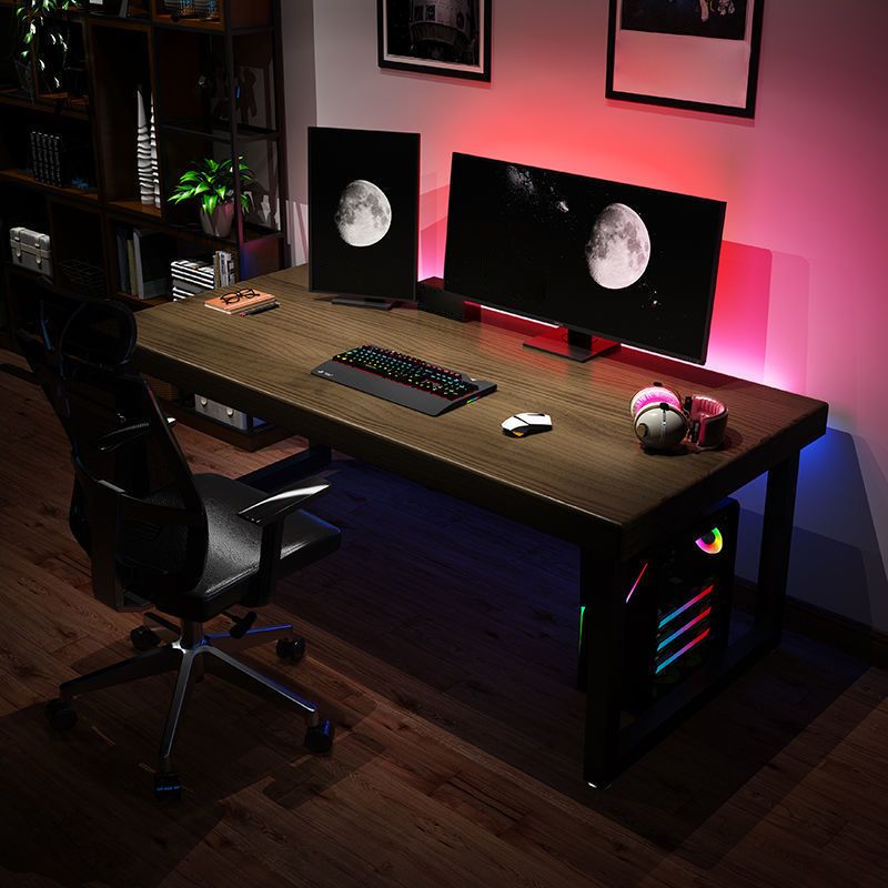 Scrivania da gioco contemporanea per ufficio 30 "h rettangolare scrivania in grigio/marrone