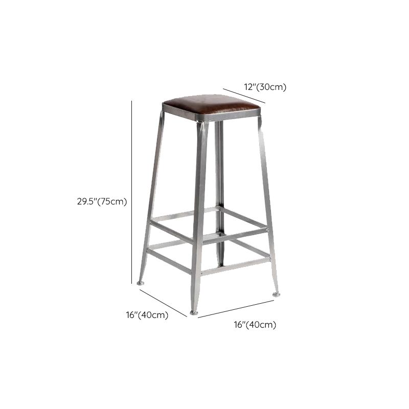 Industrial Iron Counter Height Stools Footrest Bar Stool for Indoor Clearhalo 'Bar Furniture' 'Bar Stools' 'bar_stools' 'furn' 'furn_bar_stools' 'Furniture' 'Kitchen & Dining Furniture' 1200x1200_332ecab4-86e6-40fe-a364-7539f535bcc2