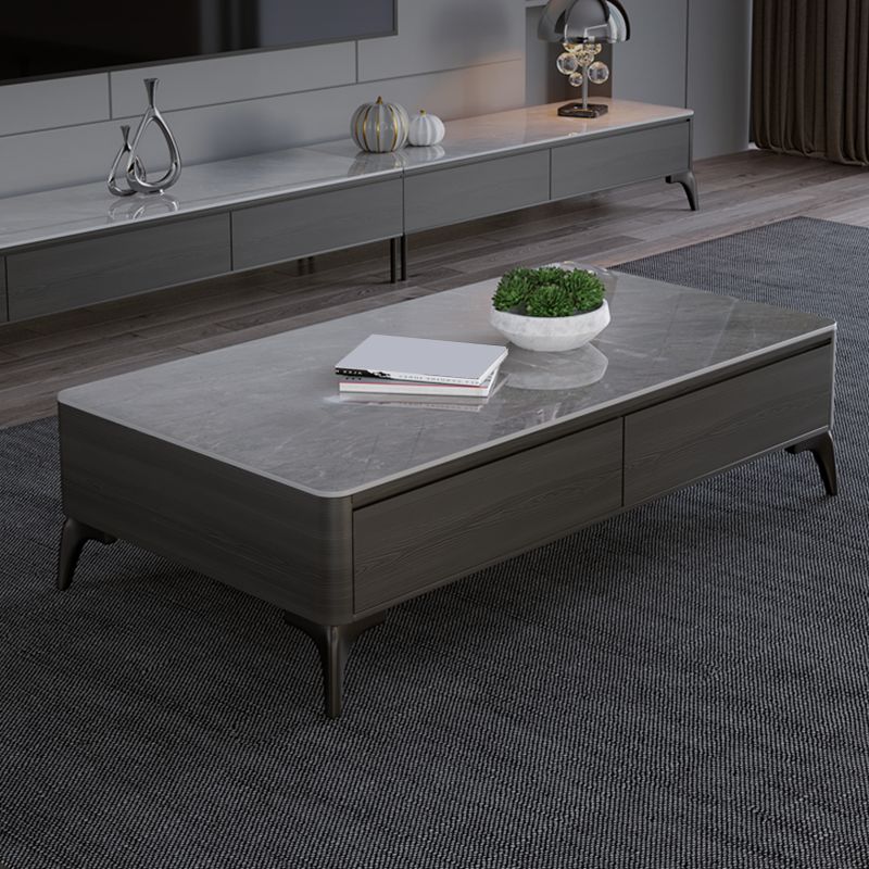 16"H Contemporary Cocktail Table Storage Rectangle Coffee Table Clearhalo 'Coffee & Accent Tables' 'Coffee Tables' 'coffee_tables' 'furn' 'furn_coffee_tables' 'Furniture' 'Living Room Furniture' 1200x1200_3330a3f8-7056-4f2a-99bd-c42aa704d8b0