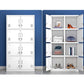 White Metal Wardrobe Armoire Contemporary Hinged Wardrobe Cabinet