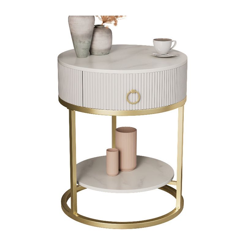 Armoire de chevet de lit de lit de lit glam classique avec tiroir