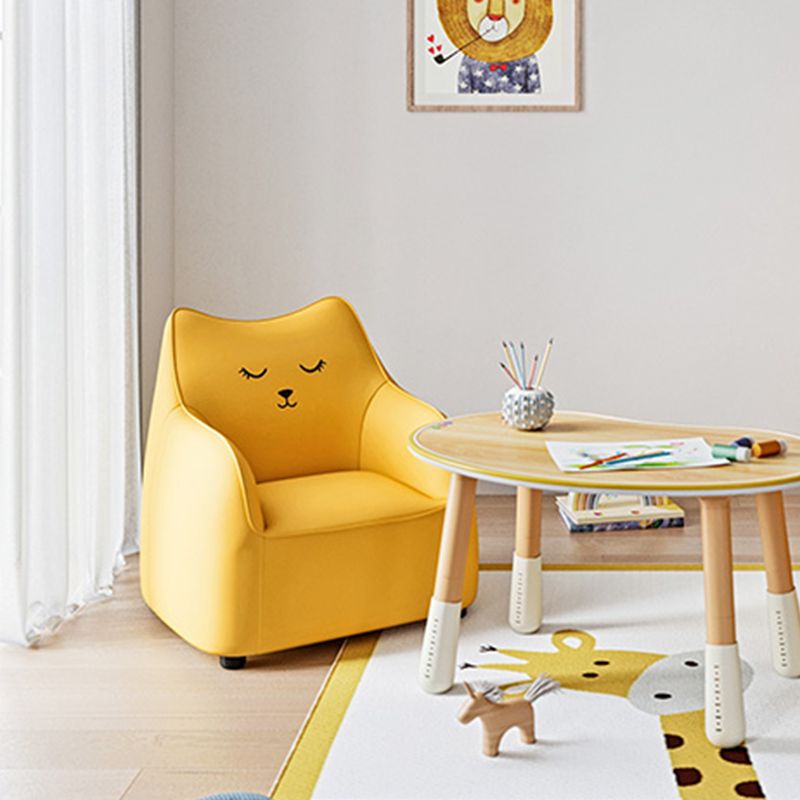 PU Chair Arms Included Basic Four Legs Chair for Living Room Clearhalo 'Accent Chairs' 'accent_chairs' 'Chairs & Seating' 'furn' 'furn_accent_chairs' 'Furniture' 'furniture_accent_chairs' 'Living Room Furniture' 1200x1200_3335e05d-bfdd-4b23-a415-38015ff2072f