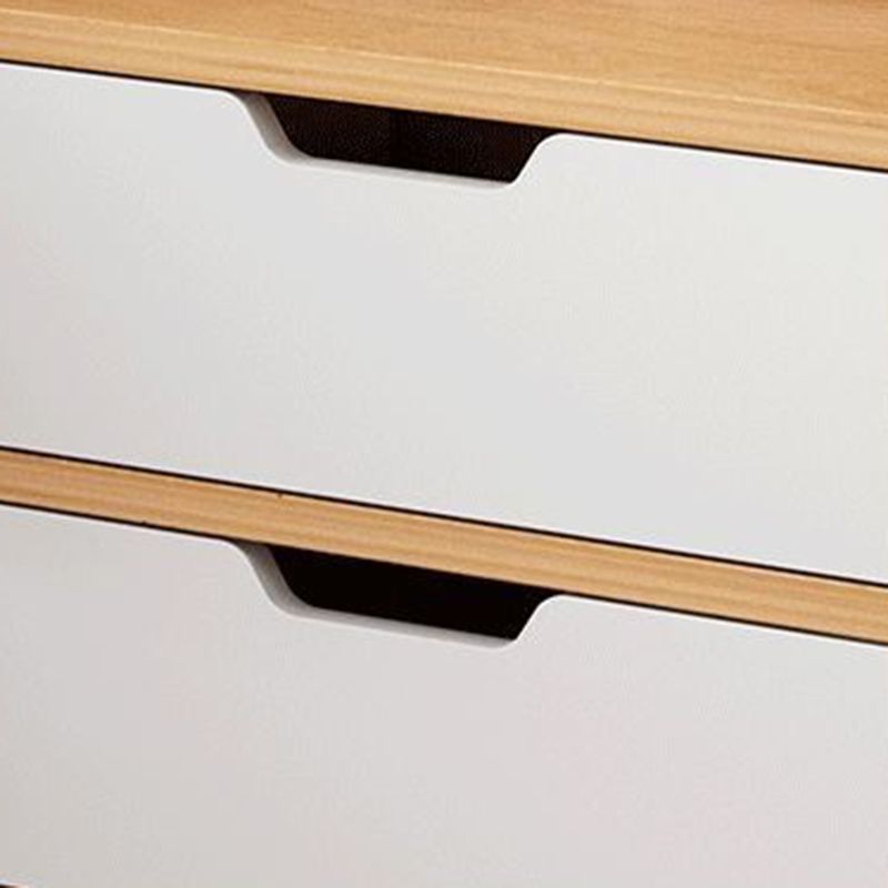 Storage de nuits moderne ouvrir l'étagère de rangement du tiroir inclus du bois d'imitation