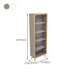 Glam Engineered Wood Bookcase Standard Closed Back Bookshelf with Cabinets