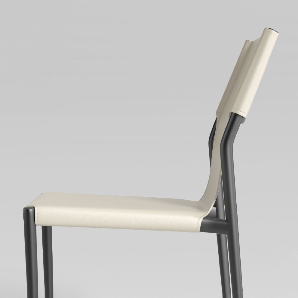 Leather Dining Chair Industrial Dining Side Chair with Black Legs Clearhalo 'Dining Chairs' 'Dining Tables & Seating' 'dining_chair' 'furn' 'furn_dining_chair' 'Furniture' 'Kitchen & Dining Furniture' 1200x1200_33374b65-888f-49d9-a62d-826cf2fad0de