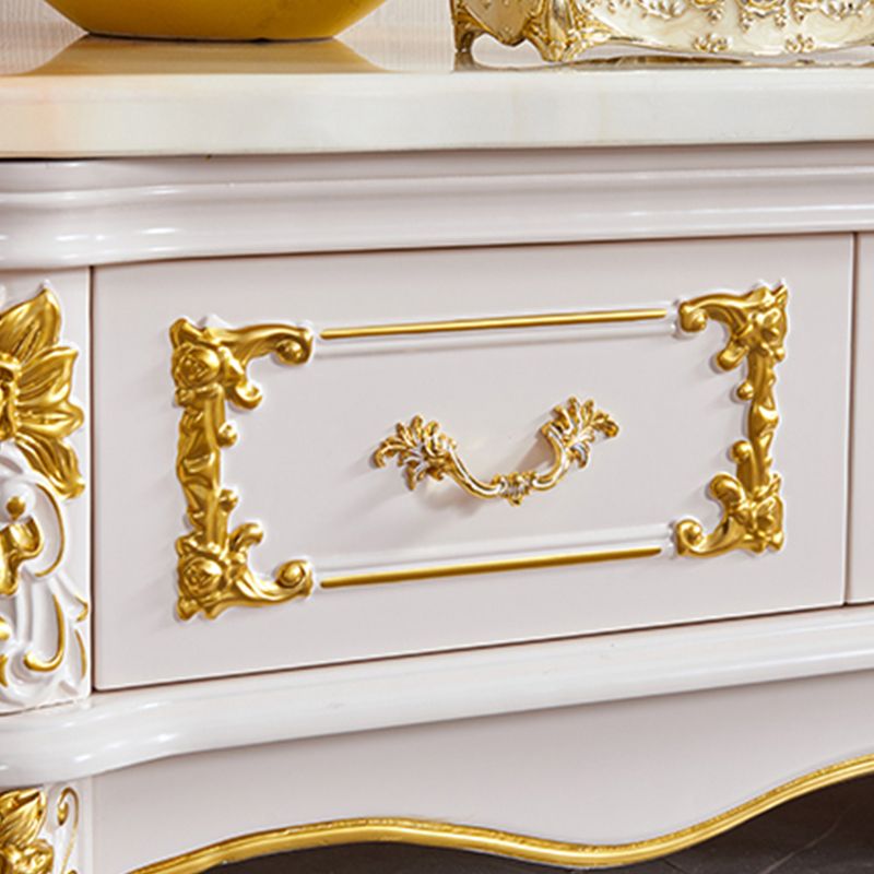 Traditionele TV-standaard Console Houten mediaconsole TV-standaard met 4 laden