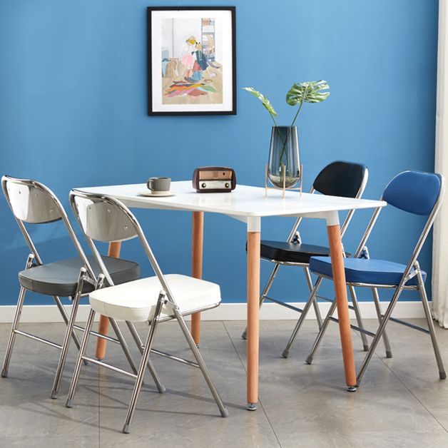 Modern Indoor-Outdoor Metal Side Chair Home Armless Cushioned Open Back Dining Side Chair Clearhalo ' kitchen&dining_furn' 'Dining Chairs' 'Dining Tables & Seating' 'dining_chair' 'furn' 'furn_dining_chair' 'Furniture' 'furniture_dining_chair' 'Kitchen & Dining Furniture' 'kitchen' 1200x1200_333897ca-4608-428e-83cf-12e2d9b7ec83