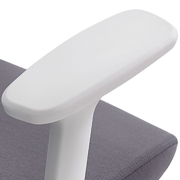 Silla de oficina moderna, altura ajustable del asiento, brazos fijos, silla de escritorio deslizante con ruedas
