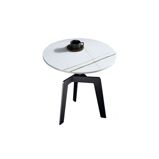 Glam Slate Coffee Cocktail Table Metal Black 4 Legs Cocktail Tabl